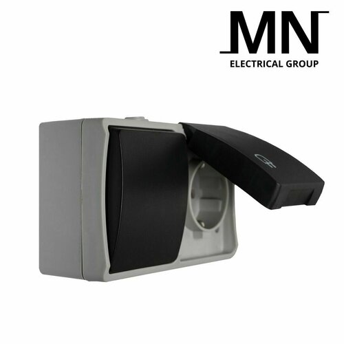 Выключатель + розетка с заземлением 