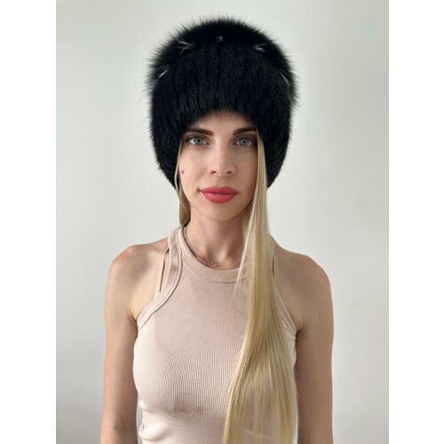 фото Шапка , размер 58, черный и п сергеев с с