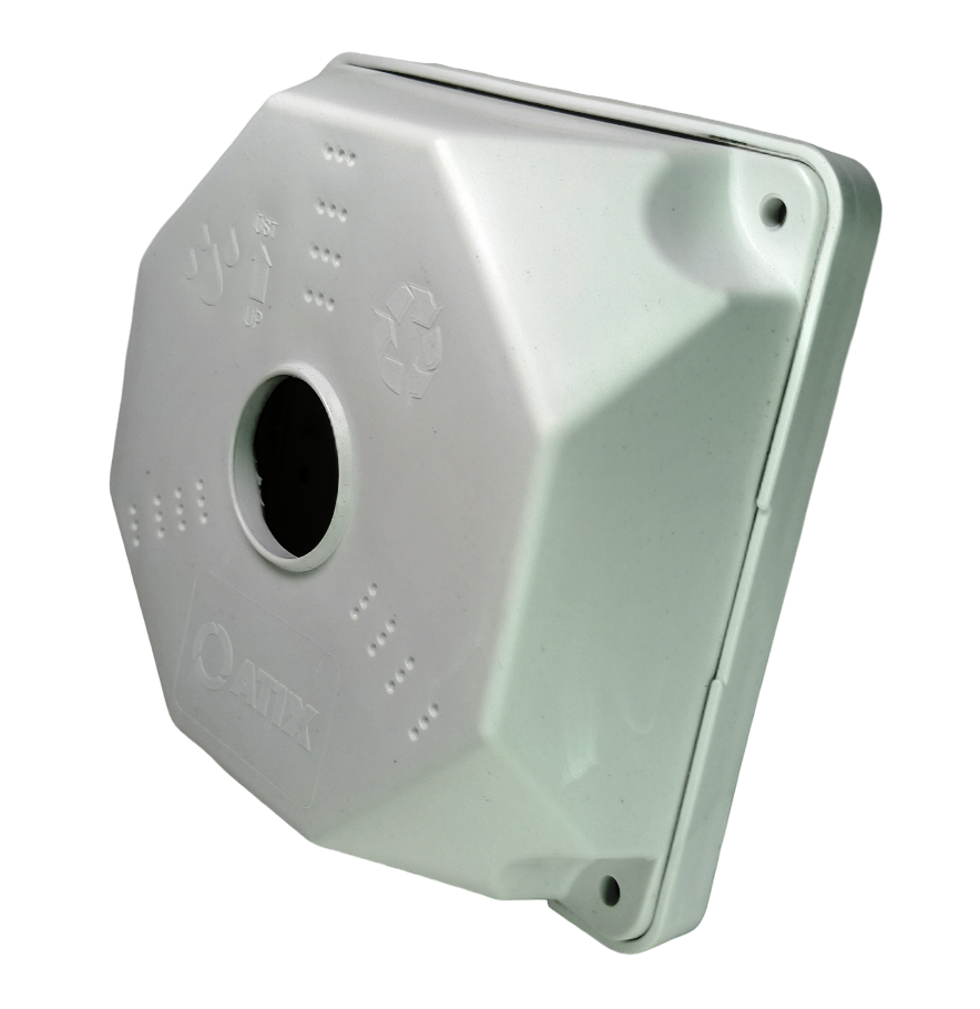 Монтажная коробка для камер видеонаблюдения ATIX 4 ук влагозащищенные ударопрочный пластик