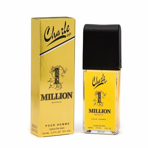 Лосьон после бритья Charle style 1 million dollars, по мотивам One million, Paco Rabanne, 100 мл лосьон после бритья charle style 1 million dollars по мотивам one million paco rabanne 100 мл комплект из 6 шт