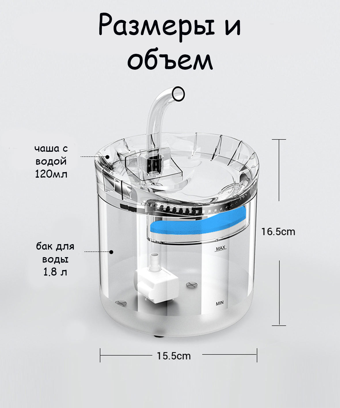 Автоматическая поилка для кошек с датчиком движения - фотография № 3