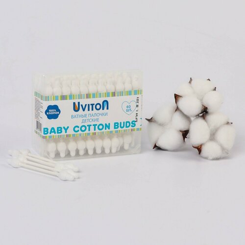 Ватные палочки с ограничителем 60 шт в упаковке 302₽