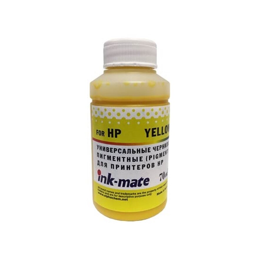 Чернила универсальные для HP (70мл, yellow, Pigment) HIMB-UPY Ink-Mate