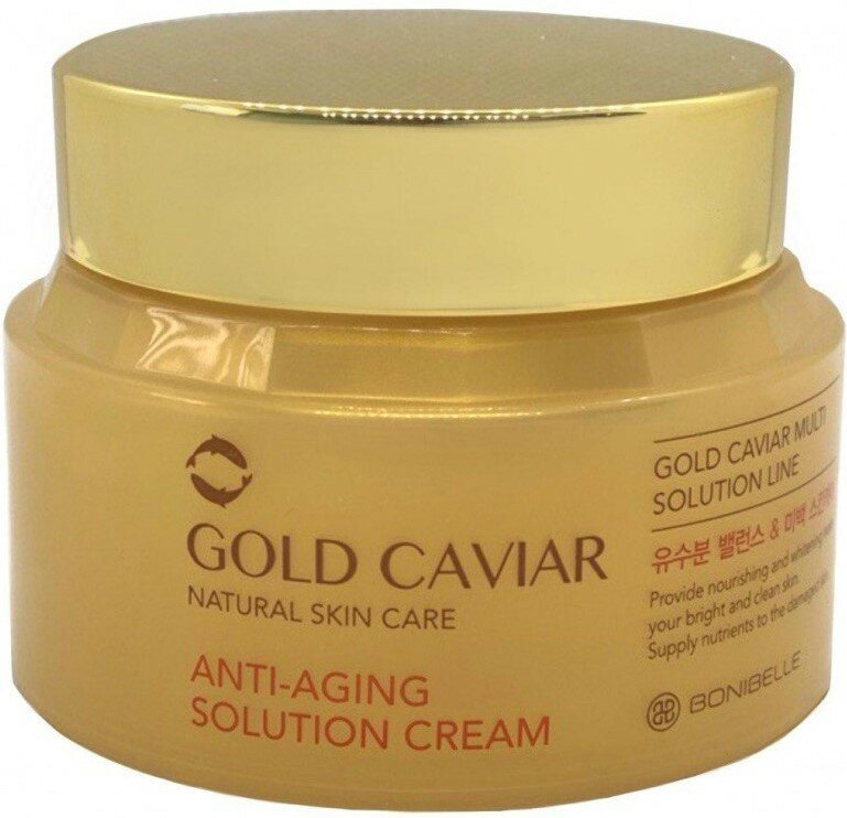 Омолажвающий крем для лица с экстрактом икры и золотом ENOUGH Bonibelle Gold Caviar Anti-Aging Solution Cream 80ml Оригинал