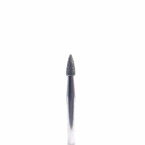 Бор алмазный 390, гранатовидный для ортопедии, D=1,6 мм, L=3,5 мм, под турбинный наконечник, стандартный хвостовик, красный (μ=45 мк)