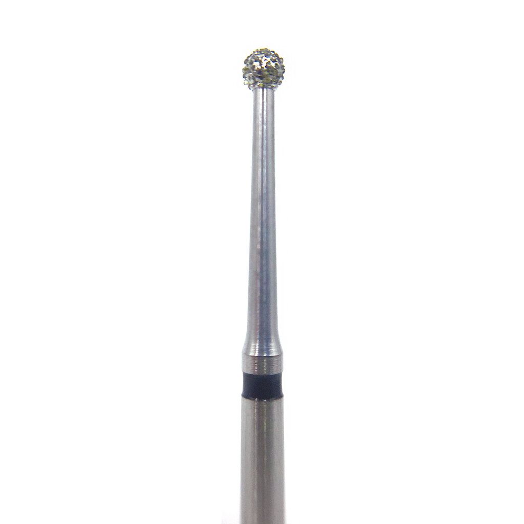Бор алмазный шаровидный на длинной ножке, под турбинный наконечник, D 1.6 мм, черный (801 L)
