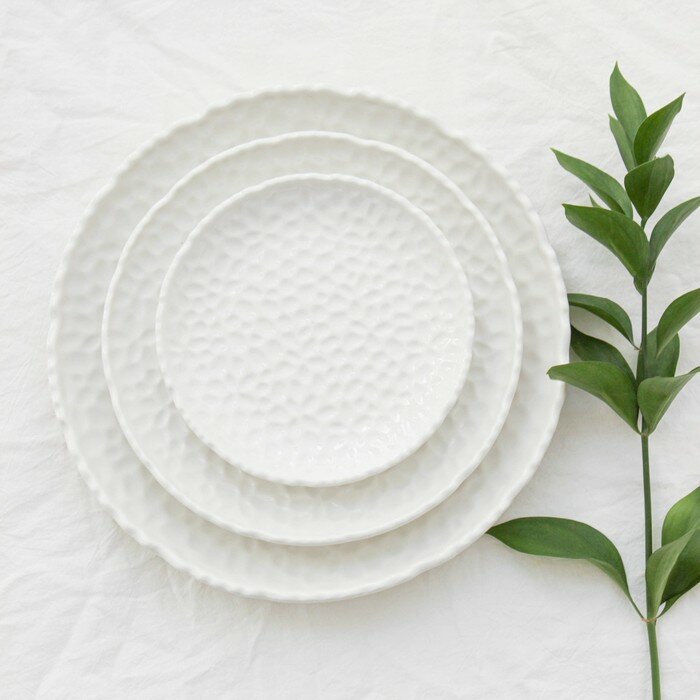 Тарелка керамическая пирожковая «Воздушность», d=15 см, цвет белый