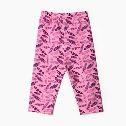 фото Размер леггинсы bloom baby перья, р. 74 см, розовый, розовый