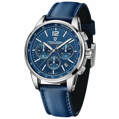 Наручные часы Pagani Design, синий, серебряный