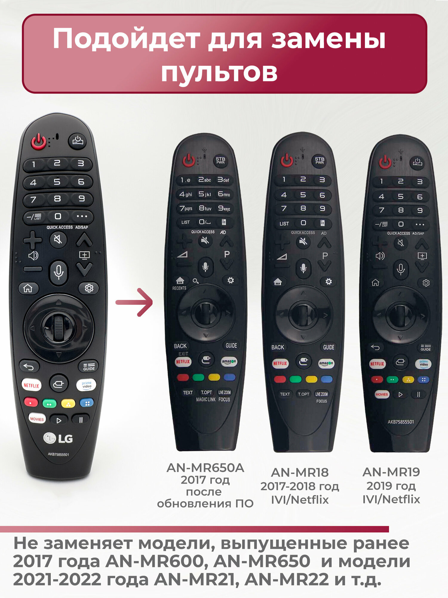 Голосовой пульт Magic Motion для телевизоров LG AN-MR20 — фото 1