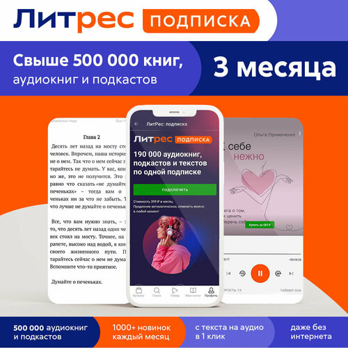 Литрес Подписка на 3 месяца 69900₽