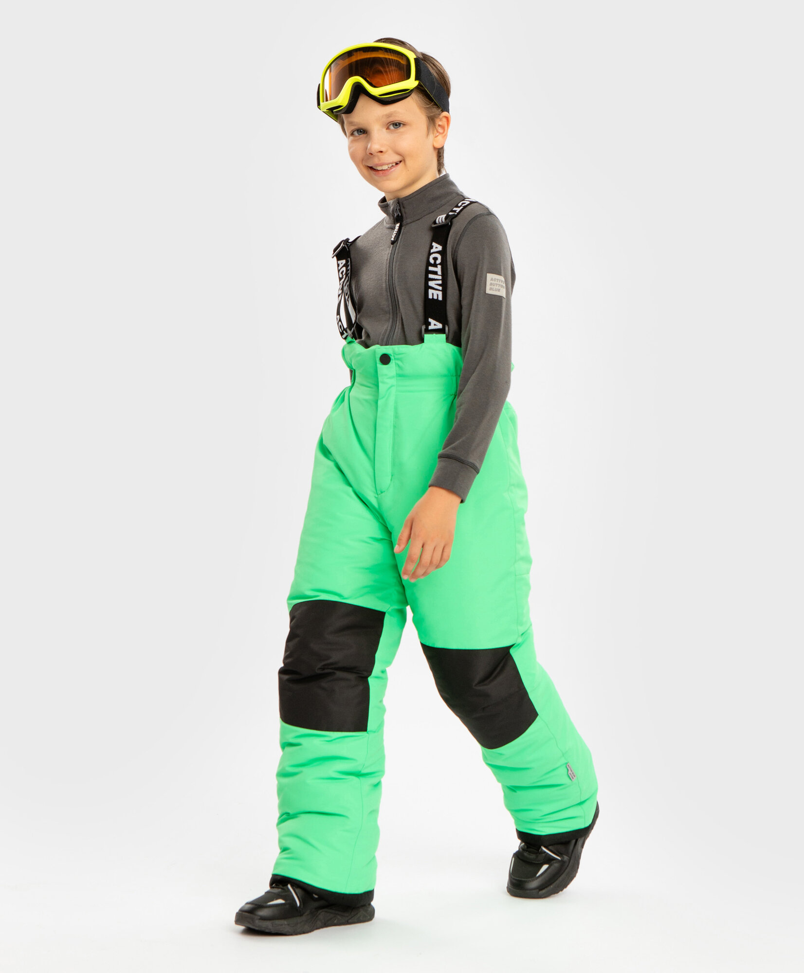 Полукомбинезон утеплённый Button Blue Active размер 116  зеленый