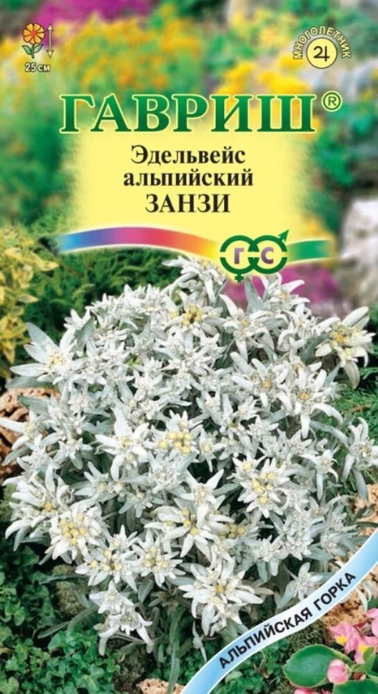 Семена Эдельвейс Альпийский Занзи 001г (Гавриш) Альпийская горка