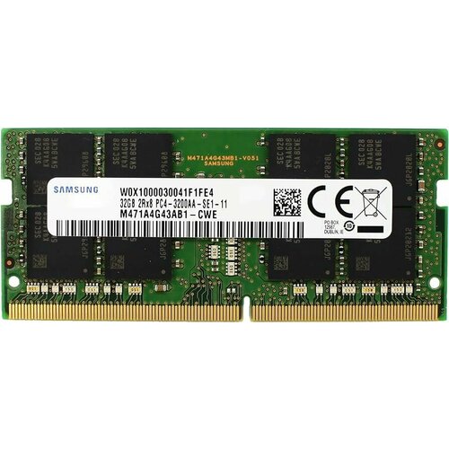 Оперативная память Samsung SO-DIMM 32GB DDR4 3200Mhz M471A4G43CB1-CWE 8000₽