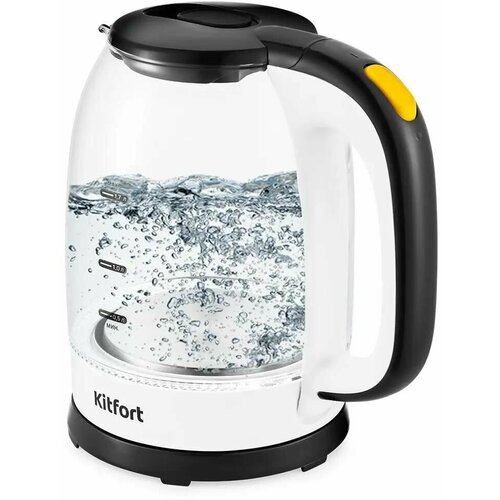 Чайник электрический KitFort КТ-6192 2200Вт черный и белый 2840₽