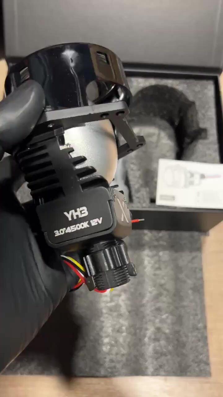 Bi Led линзы для Mitsubishi Pajero 4 2006-2014. Билед на Паджеро 4 (Комплект YH3 4500к) — фото 1