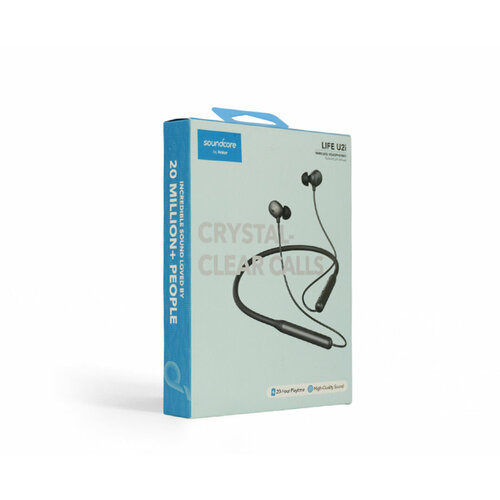 Наушники Soundcore Anker Life U2i Upgraded Bluetooth с шейным ободом драйверы 10 мм CVC 80 быстрая зарядка USB-C 3800₽