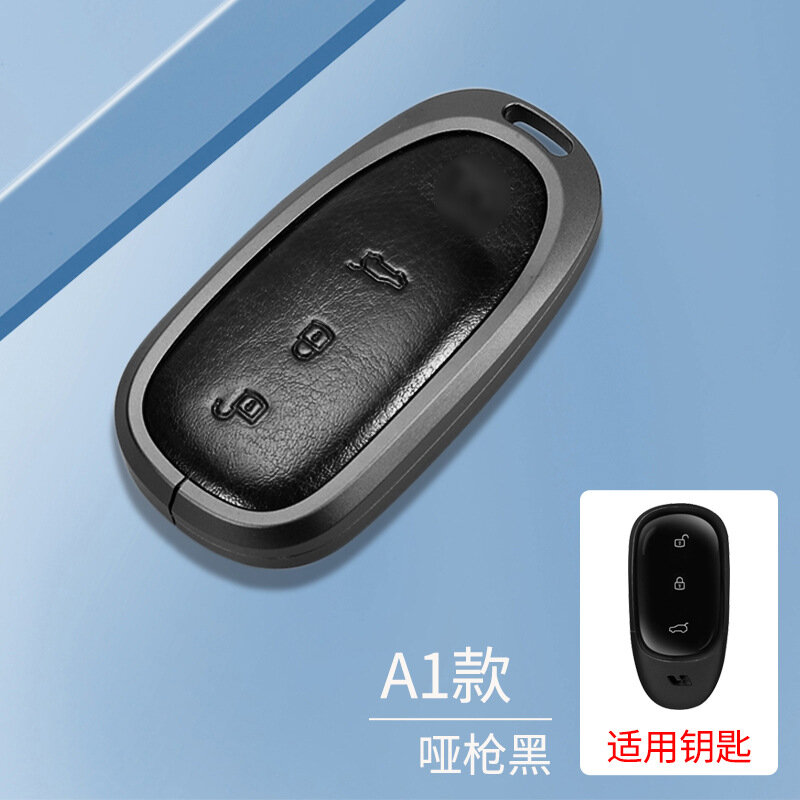 Брелок для ключей AUTOSITTER Ideal One Key Case L9 MAX, алюминиевый сплав, кожаный чехол