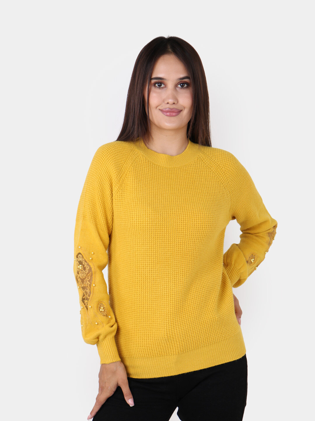 Джемпер , размер One Size, светло-оранжевый — фото 1