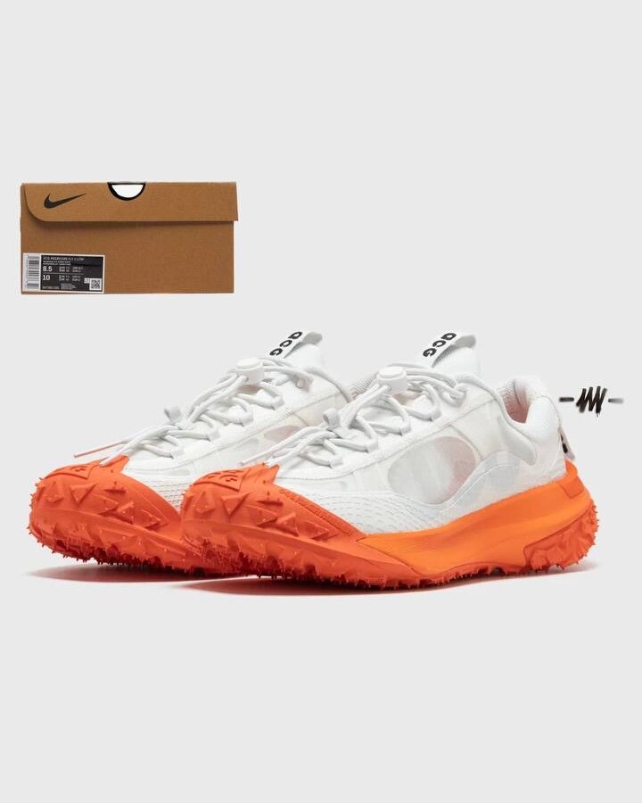 Кроссовки NIKE Nike, размер 9.5 US, оранжевый, белый