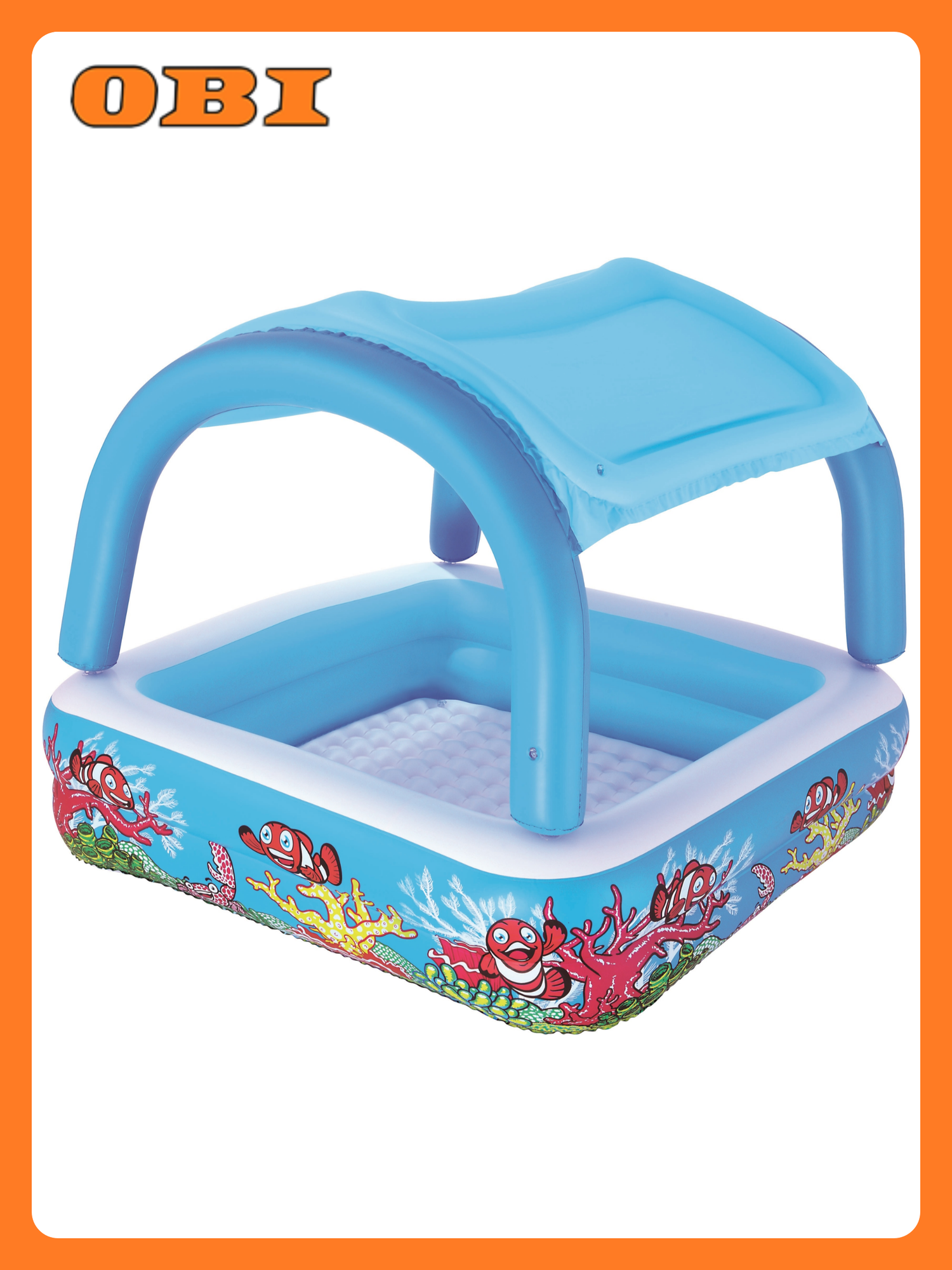 Бассейн детский надувной квадратный Bestway Canopy Play Pool 140х140 см