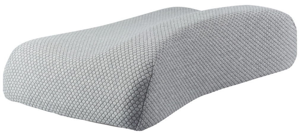 Подушка ортопедическая для сна с эффектом памяти под голову SOLA FOR MAN, Высота валиков 11 до 14 см, Цвет: стальной-серый трелакс