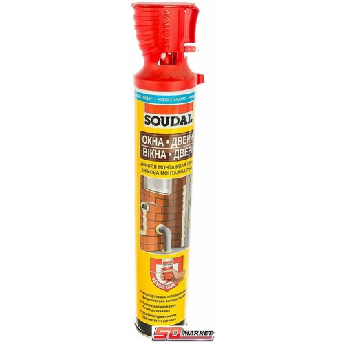 Пена монтажная Soudal GENIUS GUN докон и дверей многоразовая всесезон 750мл 45л 665₽