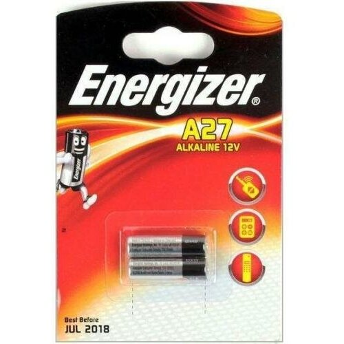 Батарейка A27 12В щелочная Energizer A27 в блистере 2шт. батарейка алкалиновая energizer a27 12v упаковка 2 шт e301536400 energizer арт e301536400