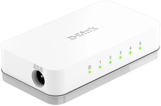 D-Link Сетевое оборудование DES-1005C B1A Неуправляемый коммутатор с 5 портами 10 100Base-TX