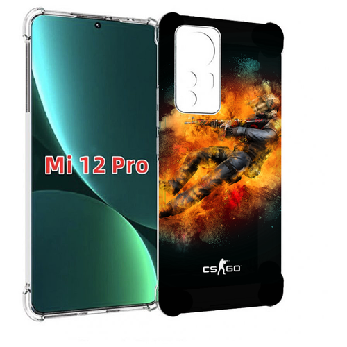 Чехол MyPads CS-go-Контр-террорист мужской для Xiaomi 12S Pro задняя-панель-накладка-бампер