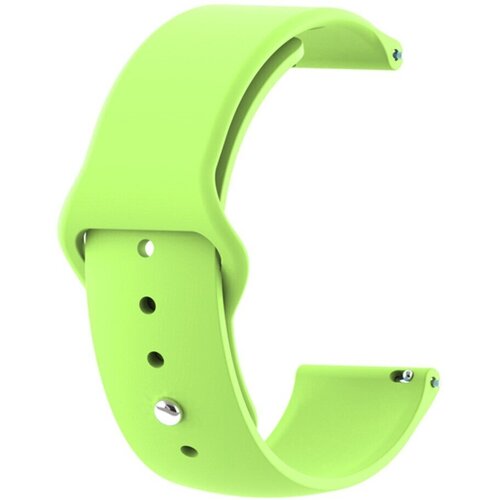 magnetic loop strap for samsung galaxy watch 4 3 45mm 41mm active 2 46mm 42mm gear s3 bracelet huawei gt 2 2e 20 22mm watch band Ремешок для смарт-часов, фитнес-браслета универсальный 22 мм силиконовый браслет Xiaomi Samsung Huawei Honor, салатовый светло зеленый