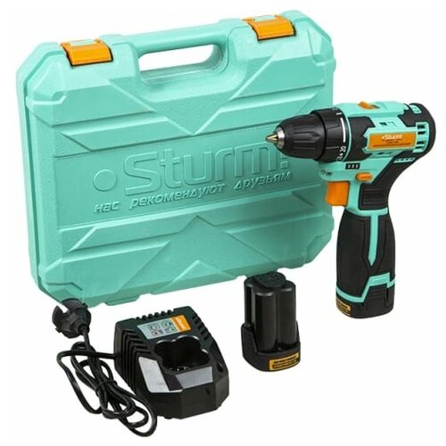 Дрель акк бесщёт Sturm CD3514BL 14В Li 2_0Ач 38Нм 10мм 2акк кейс 860300₽