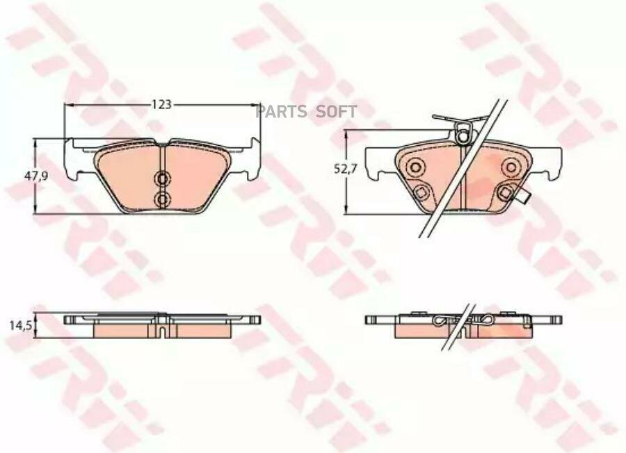 TRW GDB3639 GDB3639_колодки дисковые з!\ Subaru Outback 14