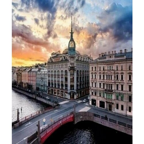 Картина по номерам Набережная. Санкт-Петербург холст на подрамнике 40х50 см, GS1989