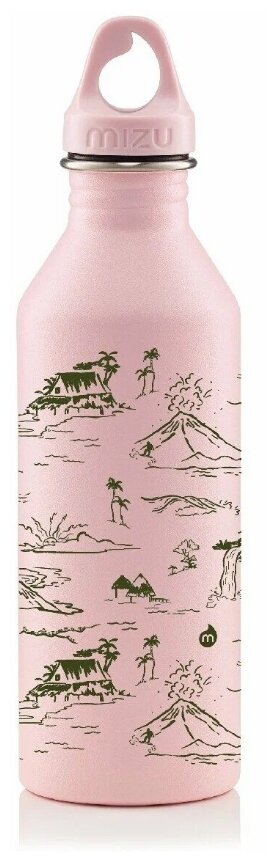 Бутылка стальная для воды MIZU M8 HAWAIIAN PRINT, Soft Pink, 750 мл