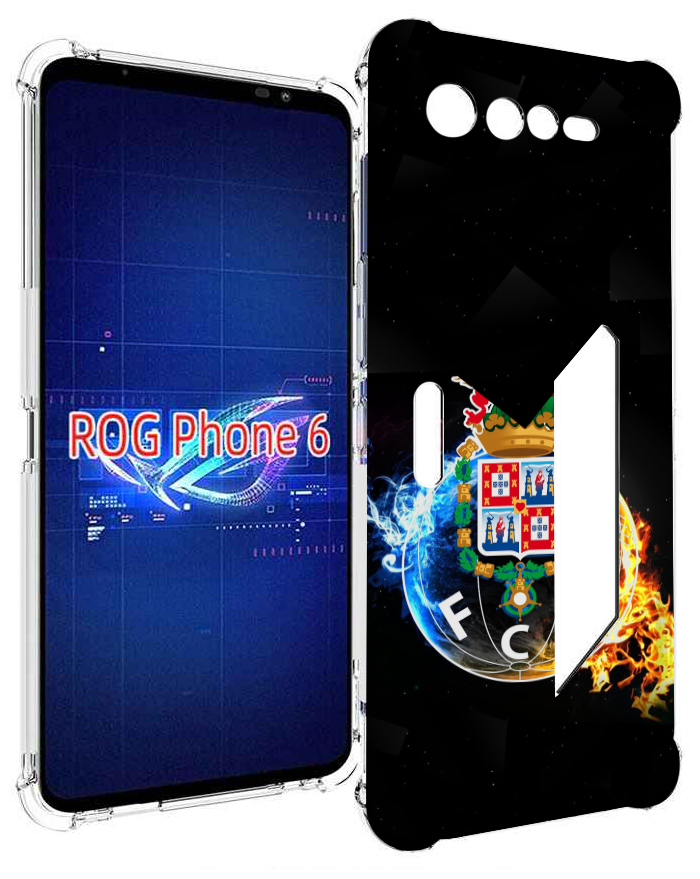Чехол MyPads фк порту для Asus ROG Phone 6 задняя-панель-накладка-бампер