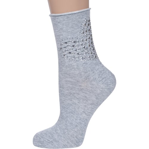 фото Женские носки marilyn средние, фантазийные, размер 36 - 40, серый