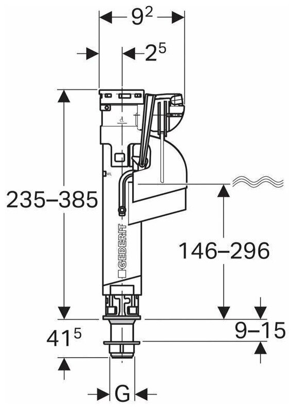 Впускной клапан Geberit Impuls Basic 136.909.21.2