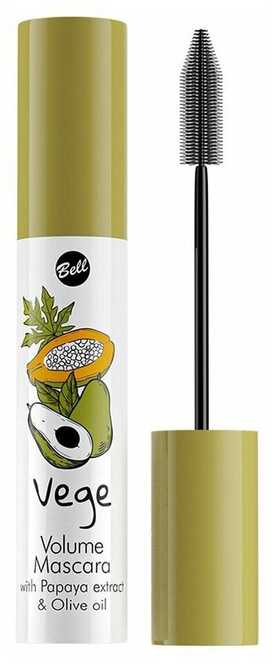 Bell Тушь для ресниц Vege Volume Mascara с экстрактом папайи и оливковым маслом, черный