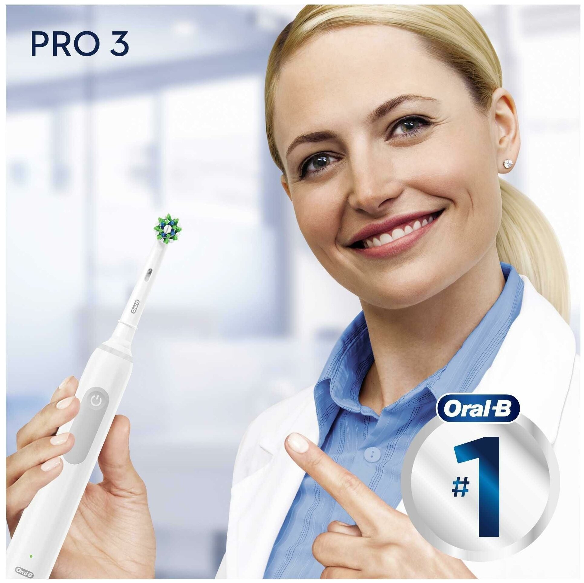 Электрическая зубная щетка Oral-B Pro 3 3000, белый ORALBPRO33000 - фотография № 4