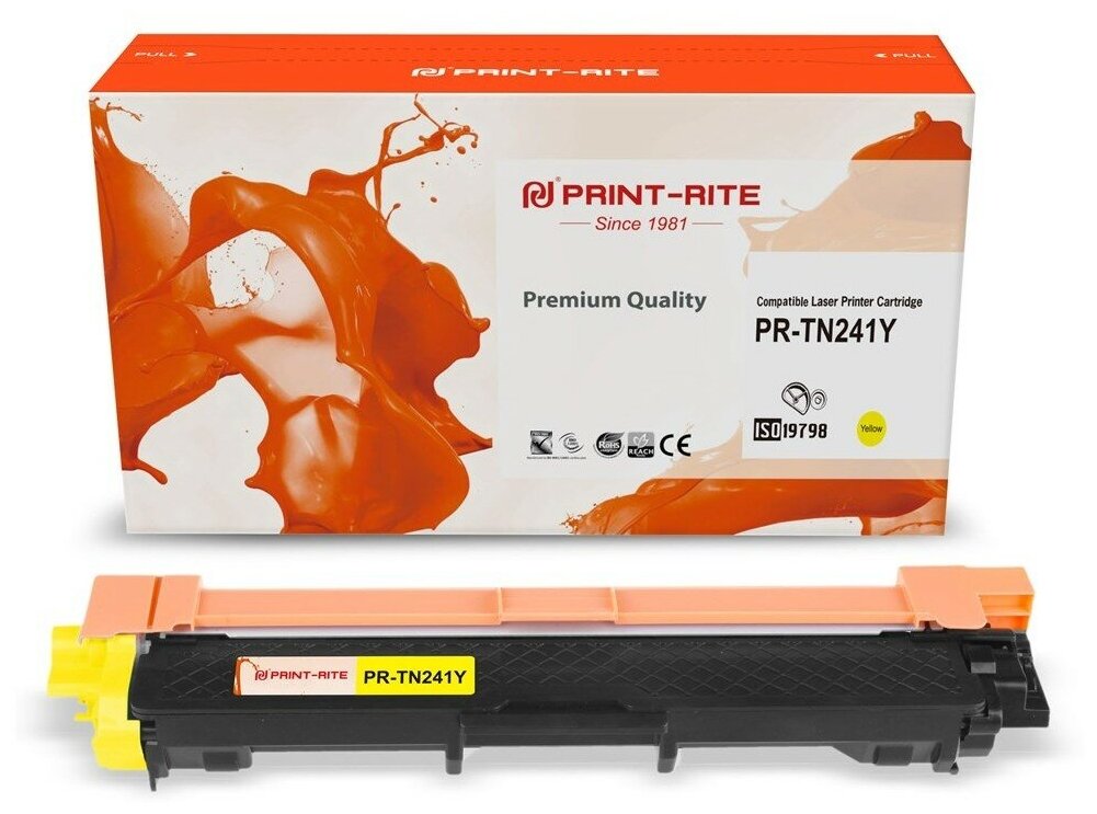 Картридж лазерный Print-Rite TFB686YPU1J PR-TN241Y TN-241Y желтый 1400стр. для Brother HL-3170CDW