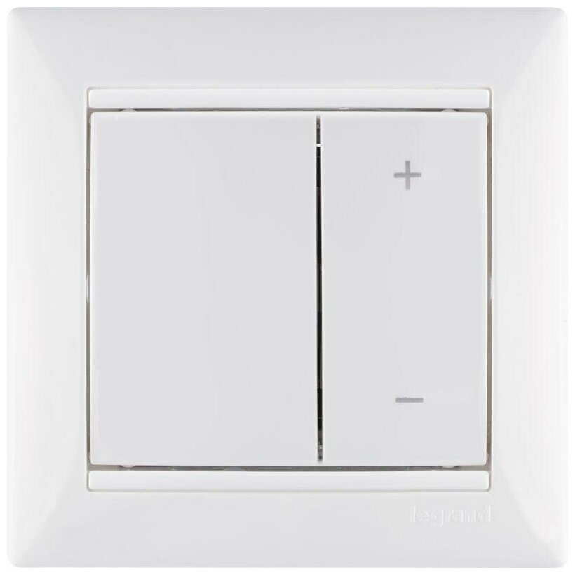 Legrand 770074 Светорегулятор кнопочный 40-600Вт/40-600ВА Valena-белый - фотография № 7