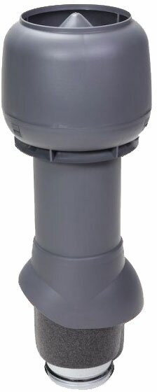 Комплект вентиляционного выхода Vilpe 125/из/500 для профнастила и любых видов металлочерепицы Серый - фотография № 2