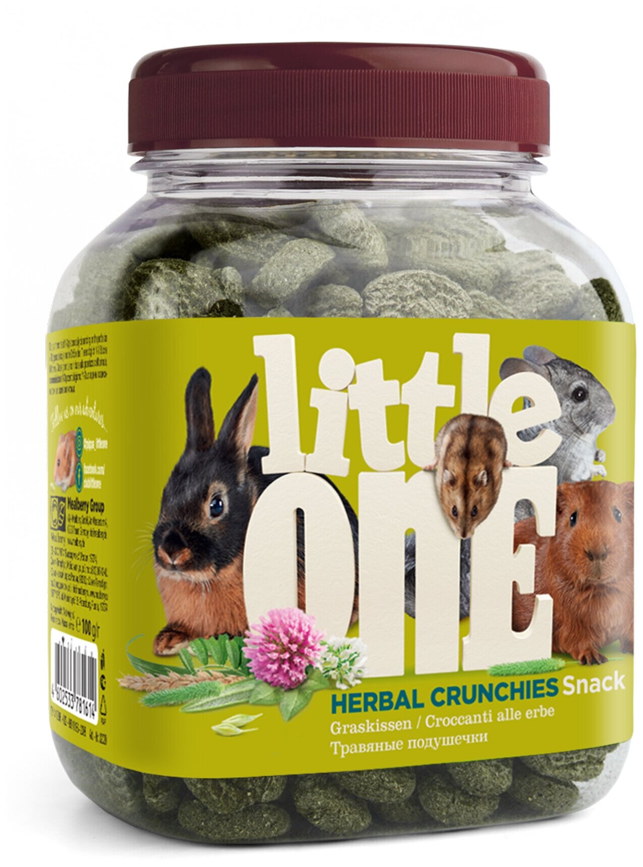 Лакомство для кроликов грызунов Little One Snack Herbal crunchies