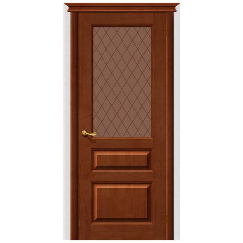 Белорусские двери M 5 ПО Кристалл бронза, светлый лак, массив сосны 2000*800.Комплект (полотно,коробка,наличник)