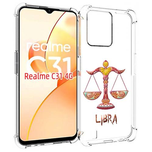 Чехол MyPads знак-зодиака-весы-8 для OPPO Realme C31 задняя-панель-накладка-бампер чехол mypads знак зодиака лев 1 для oppo realme c31 задняя панель накладка бампер