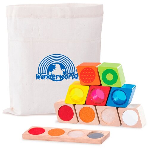 Развивающая игрушка Wonderworld Wonder Sensory Blocks (WW-2511), красный/синий/желтый сортеры wonderworld роллер