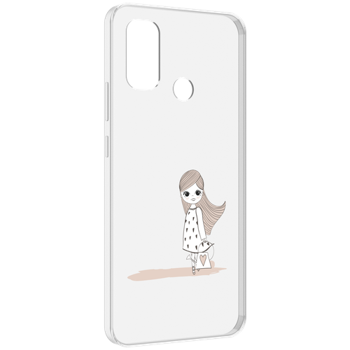 Чехол MyPads Девочка с сумкой для UleFone Note 10P / Note 10 задняя-панель-накладка-бампер