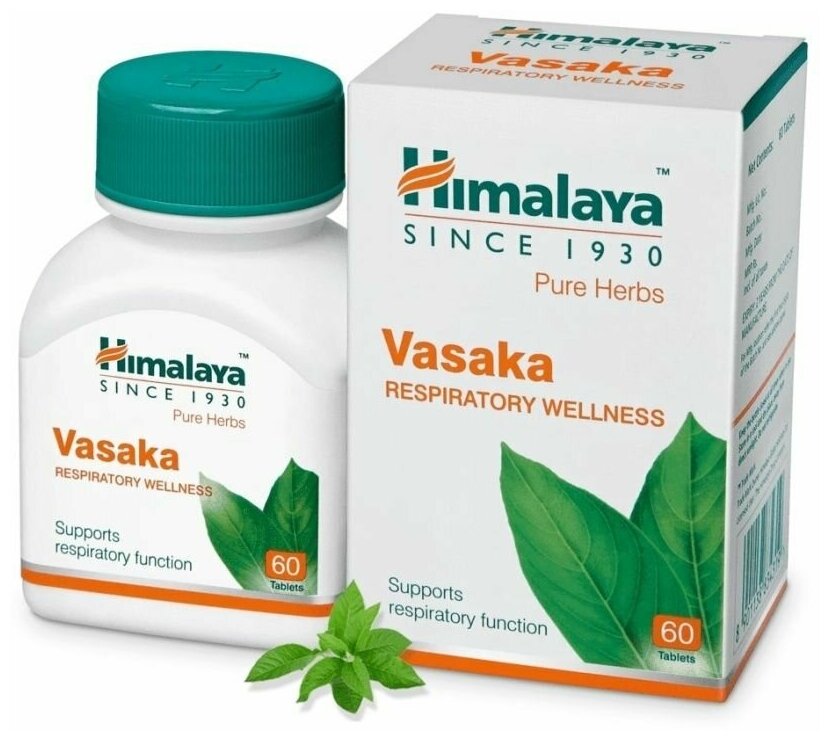 Васака "Vasaka" 60 tabs Himalaya противокашлевое средство 60 таб. (abboo)