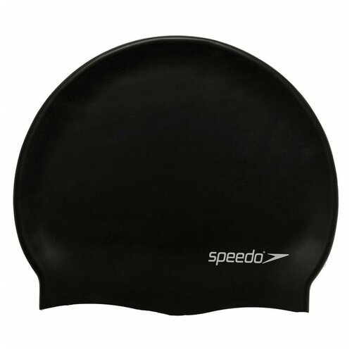 Шапочка для плавания SPEEDO Plain Flat Silicone Cap, арт.8-709910001, черный, силикон